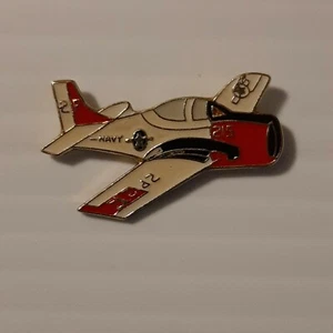 AIRPLANE JET PLANE #7 Vintage enamel metal hat tac pin lapel tack - Picture 1 of 3