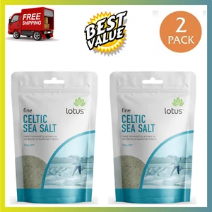 2X Lotus Fine Celtic Sea Salt 500 G - Picture 1 of 9