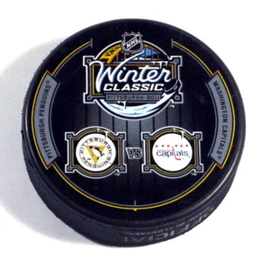 2011 Winter Classic Pittsburgh Penguins vs Capitals Official NHL Hockey Puck - Picture 1 of 2