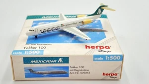 HERPA WINGS (509251) 1:500 MEXICANA FOKKER 100 BOXED ! - Foto 1 di 3