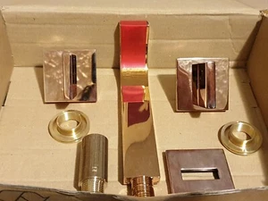 Dornbracht mem montado en pared 3 piezas batidora de lavabo 36707782-49 oro rosa chipriota - Imagen 1 de 9