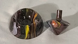 ANDY DAVIS, Glaskunstkreisel & Sockel, Zugabelauf (?), #089B - Bild 1 von 5