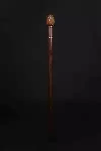 HAND CARVED WOODEN WALKING STICK unique HEAD HANDLE WALKING CANE CHRISTMAS GIFT - Picture 1 of 3