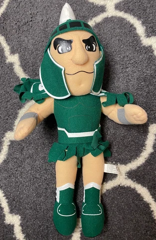 Michigan State Spartans Sparty 10" Mascot Plush Green Cover