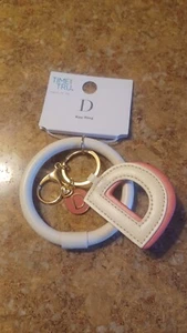 New Time and Tru Simulated Leather Initial Letter Bangle Bracelet D Keychain  - Picture 1 of 7