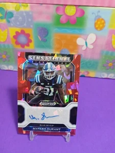 2022 Panini Prizm Entwurf Picks Matteo Durant Pi rot Auto. SS-MDU SSP - Bild 1 von 2