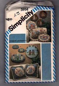 Vtg Simplicity SEWING CRAFT PATTERN 5914 COUNTRY APPLIQUE PILLOWS, WALL HANGINGS - Picture 1 of 4