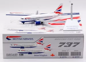 JC Wings 1:200 British Airways Boeing B737-500 Diecast Aircraft Jet Modelo G-GFFA - Imagen 1 de 13