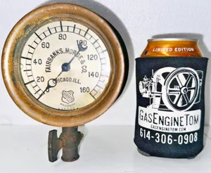 FAIRBANKS MORSE by ASHCROFT 160 PSI Steam Pressure Gauge Hit Miss Engine Antique - Picture 1 of 23