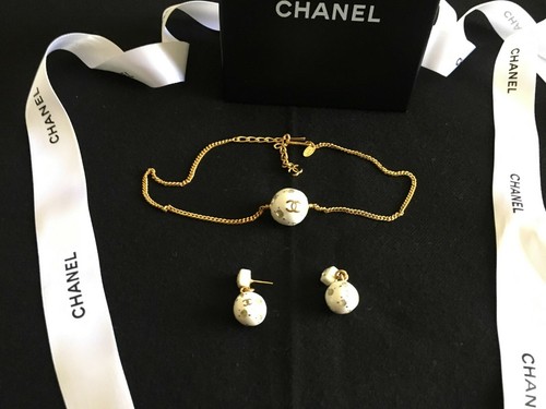 Collana e Orecchini Chanel Vintage Rari loghi CC