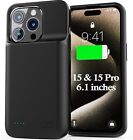 iPhone 15 Pro and iPhone 15 Battery Case 5000mAh, Battery Pack Charging Case,