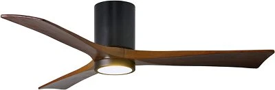 Matthews Fan Company IR3HLK-BK-WA-52 Irene Indoor Ceiling Fan Matte Black Walnut - Image 1 of 2