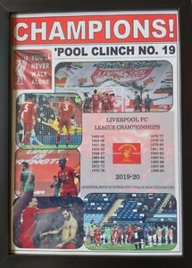 Liverpool 2020 Premier League Champions - 19 titoli di campionato - stampa incorniciata - Foto 1 di 2
