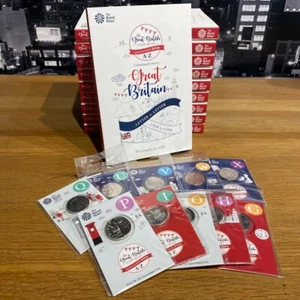 2018 10p Letters Coins G H I O P Q U V W X + Album Folder Royal Mint UK New A-Z - Picture 1 of 15