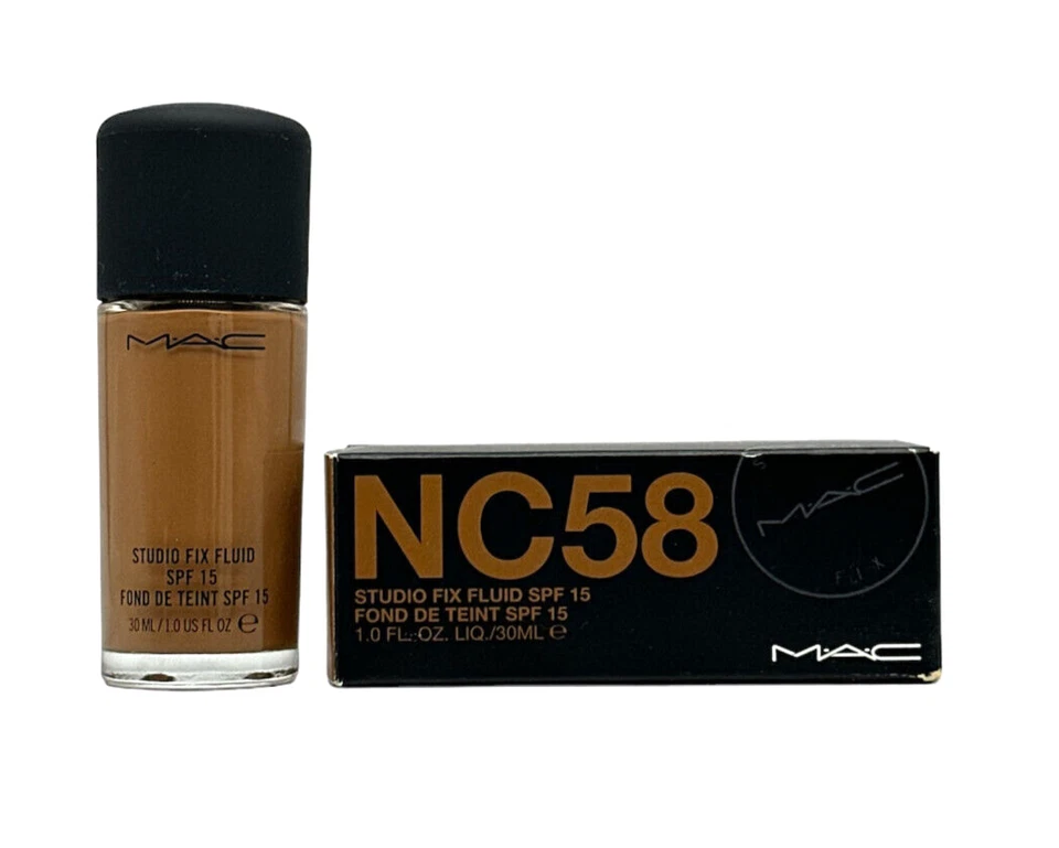 (99,97EUR/100ML) 30ML MAC STUDIO FIX FLUID SPF 15 / NC58 MAKE-UP FOUNDATION NEU - Bild 1 von 1