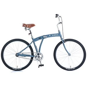 26"Inch Beach Cruiser Bike Single Speed Folding Bicycle Steel Frame Adult Bike - Picture 1 of 6