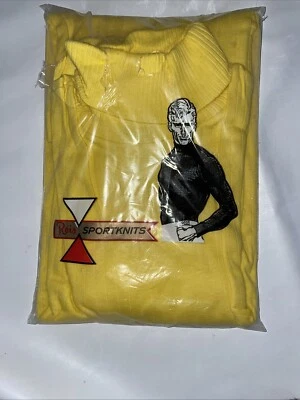 Mens VTG  REIS Sportknits L/S Cuffed Yellow Turtleneck Shirt  100% Cotton Size L - Image 1 of 4