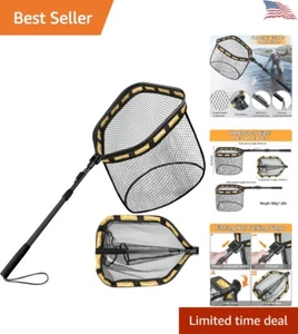 Rubber Coated Floating Fishing Net - Compact & Foldable for Easy Transportation - Picture 1 of 11