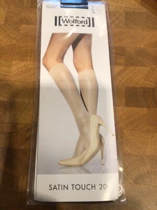 Wolford Satin Touch 20 knee-highs Elegant Sheen - Admiral - Small - Picture 1 of 4