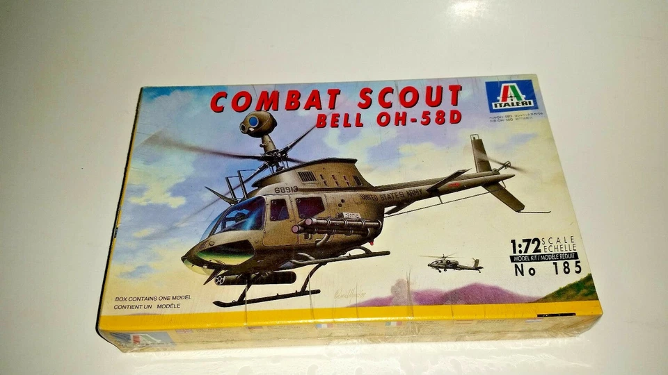 ITALERI 1/72  COMBAT SCOUT BELL OH-58 D KIT MONTAGGIO NO.185 - Immagine 1 di 1