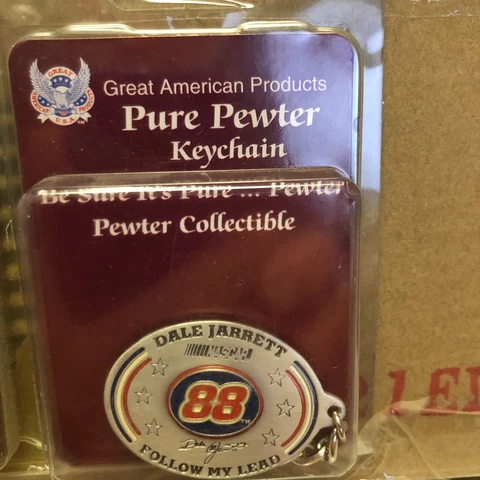 Dale Jarrett #88 Follow My Lead NASCAR Pewter Key Chain Cover