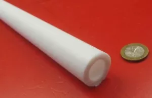PTFE Teflon Straight Tube 1.0" OD  x 5/8" ID x 3/16" Wall x 6 Ft Length - Picture 1 of 5