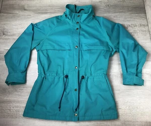 Vintage Eddie Bauer Gore-Tex Jacket Teal Turquoise 90s Coat Women’s Size Medium - Picture 1 of 12