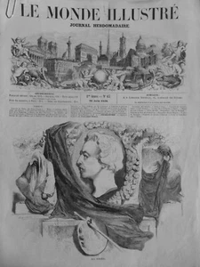 1858 ARY SCHEFFER 2 JOURNAUX ANCIENS - Bild 1 von 2
