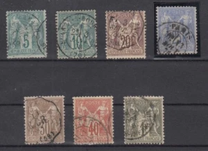 NN21246/ FRANCE – PEACE & COMMERCE – 1876 / 1878 USED SELECTION – CV 305 $ - Picture 1 of 2