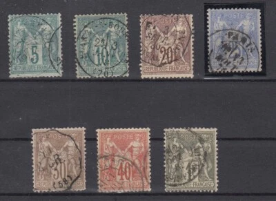 NN21246/ FRANCE – PEACE & COMMERCE – 1876 / 1878 USED SELECTION – CV 305 $ - Image 1 of 2