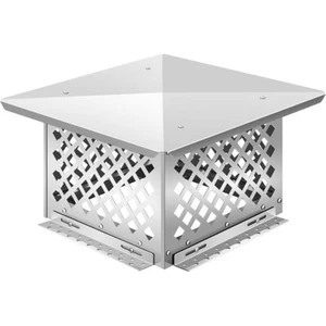 Chimney Cap Flue Caps 13"x13"/17'' Fireplace Chimney Cover 304 Stainless Steel  - Picture 1 of 8