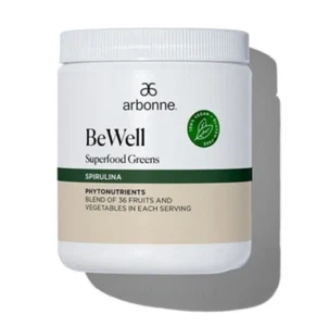 Greens Spirulina Powder Arbonne BeWell Superfood 221g 30servings 12/2025