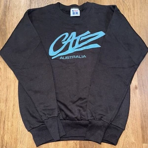 Vtg 80s Catz Australia Sweatshirt Shirt Crew Neck Surf NOS Deadstock Youth Large - Picture 1 of 8
