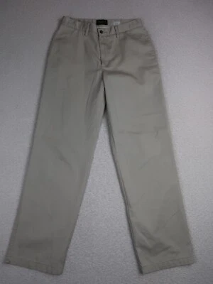 Eddie Bauer Men's Dress Pants Size 33L Straight Leg Mid Rise Beige Flat Front - Image 1 of 4