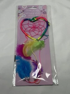buntes Herz Traumfänger 10 Zoll Federn Kinder Wohndeko - Bild 1 von 2