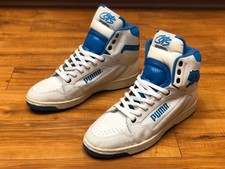 black and white high top pumas