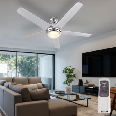 Ventilatore da Soffitto Lampada Soffitto Telecomando 3 Livelli Vor-Rücklauf LED - Immagine 1 di 4