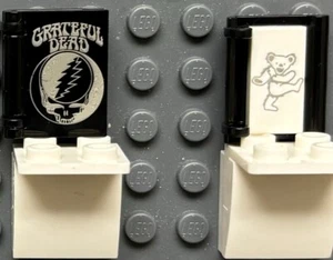 Libro Lego Grateful Dead Negro, Minifigura Accesorio Impresión Personalizada Osos Bailarines - Imagen 1 de 1