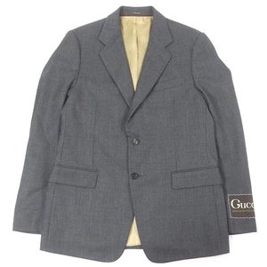 Excellent GUCCI tailored jacket Single Blazer gray wool mens 50 625378 - Picture 1 of 9