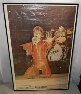 Vintage 1974 David Bowie The Spiders Concert Poster Framed Carol Sheehan Photo - Picture 1 of 12