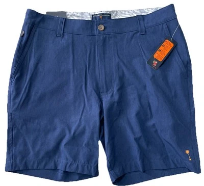 Nuevo con etiquetas Pantalón Corto Chino Margaritaville Absorbe Humedad UPF Performance Hombres Talla 32 Azul Foto 1 de 4