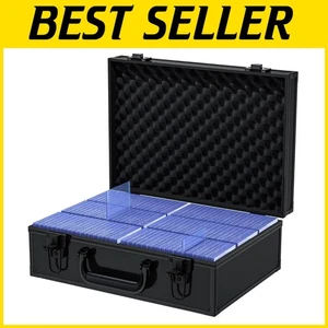 Portable Trading Card Storage Box for 600+ Toploaders - Black & Stylish Design - Picture 1 of 9