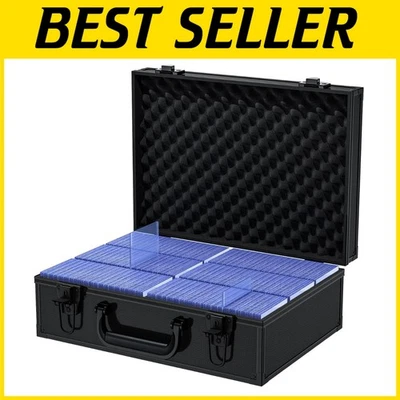 Portable Trading Card Storage Box for 600+ Toploaders - Black & Stylish Design - Image 1 of 4
