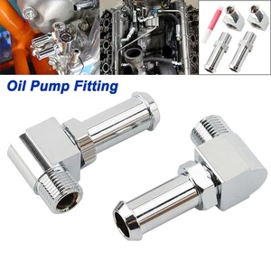 Oil Pump Fitting For Harley Shovelhead Evo FL FX FXST FLST FXD FXR FLT Chrome - Picture 1 of 17