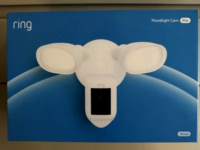 Ring Floodlight Cam Wired Pro - Video 2K, Movimiento 3D - Blanco - Nueva Caja Sellada 📦 Foto 1 de 4