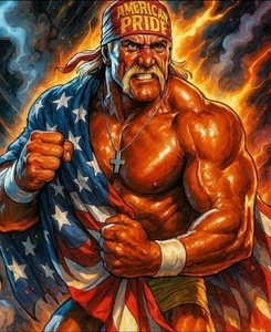 Fotografia Hulk Hogan 8" x 10" American Pride - Foto 1 di 1