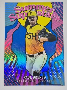 2025 Topps Series 2 - Summer Superstars Paul Skenes #SS-34 Blue Foil /150 - Picture 1 of 2