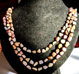 Gemporia sterling silver, Peruvian Pink Opal & black spinel necklace 155.5 cts - Picture 1 of 15