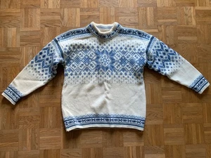 DALE OF NORWAY Pullover blau Gr. S blau gemustert Wolle Damen - Bild 1 von 5