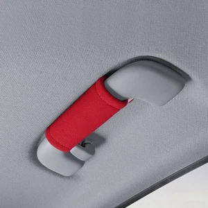 1pc Car Door Handle Cover Roof Handrail Soft Plush Armrest Handle Protector - Picture 1 of 13